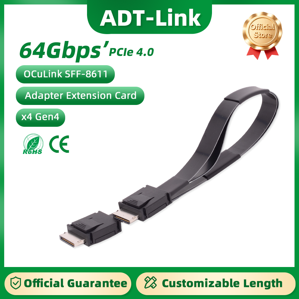 External Gpu Dock Pcie 4.0 Oculink - ADT-Link PCI-E 4.0 X4 SFF-8611 Stecker