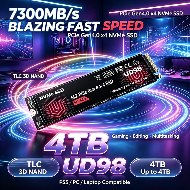 M.2 Nvme 4Tb Pcie 4.0 Ssd - 2026 Neue Original UD98 M.2 NVMe